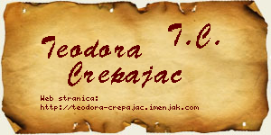 Teodora Crepajac vizit kartica